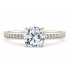18k Classic Side-stone Diamond ring