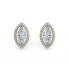 18k Halo Studs Earrings							