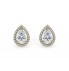 18k Halo Studs Earrings							