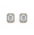 18k Halo Studs Earrings							