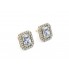 18k Halo Studs Earrings							