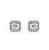18k Halo Studs Earrings							