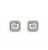 18k Halo Studs Earrings							
