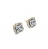 18k Halo Studs Earrings							