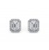 18k Halo Studs Earrings							