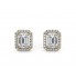 18k Halo Studs Earrings							