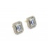 18k Halo Studs Earrings							