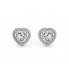 18k Halo Studs Earrings							