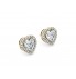 18k Halo Studs Earrings							