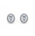 18k Halo Studs Earrings							