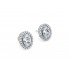18k Halo Studs Earrings							