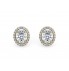 18k Halo Studs Earrings							
