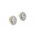 18k Halo Studs Earrings							