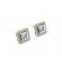 18k Halo Studs Earrings							