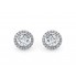 18k Halo Studs Earrings							
