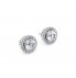 18k Halo Studs Earrings							