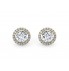 18k Halo Studs Earrings							