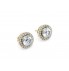18k Halo Studs Earrings							