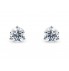 18k Three -Prong Studs Earrings 