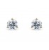 18k Three -Prong Studs Earrings 