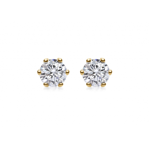 18k Six-Prong Studs Earrings