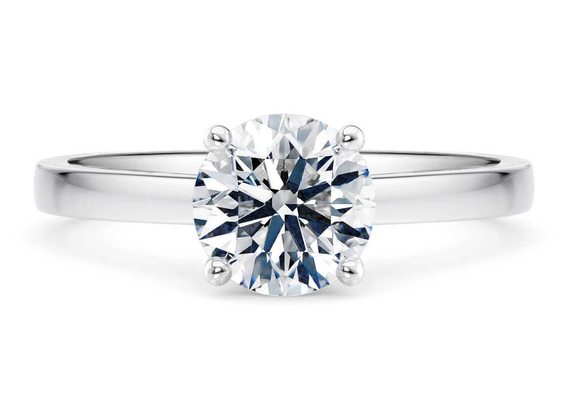 18k four - prong Solitaire Diamond Ring