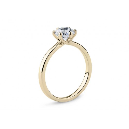 18k Six-Prong  Solitaire Diamond Ring