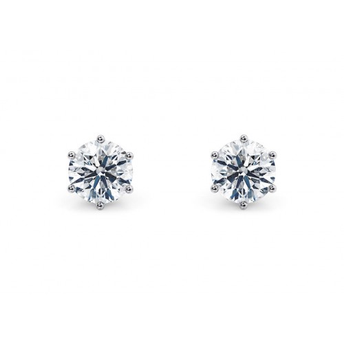 18k Six-Prong Studs Earrings