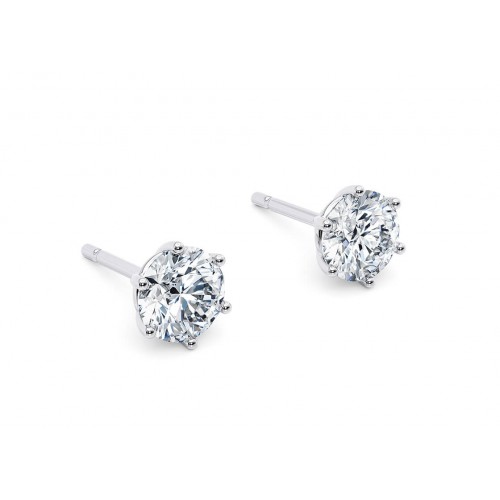 18k Six-Prong Studs Earrings