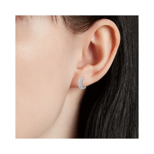18k Hinged Hoop Earrings 														