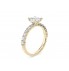  18k Classic  Side-Stone Diamond Ring
